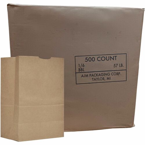 AJM AJMGS57NP5C Packaging Grocery Sacks