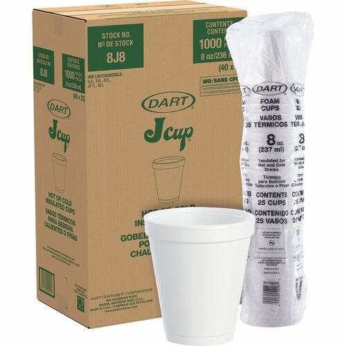 Dart DCC8J8CT J Cup 8 oz Insulated Foam Cups