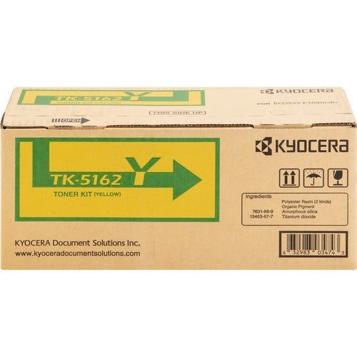 Kyocera KYOTK5162Y TK-5162Y Original Laser Toner Cartridge - Yellow - 1 Each