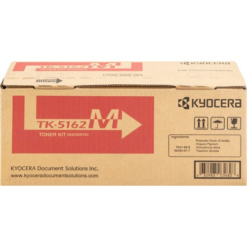 Kyocera KYOTK5162M TK-5162M Original Laser Toner Cartridge - Magenta - 1 Each