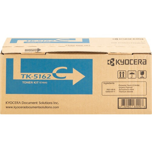 Kyocera KYOTK5162C TK-5162C Original Laser Toner Cartridge - Cyan - 1 Each