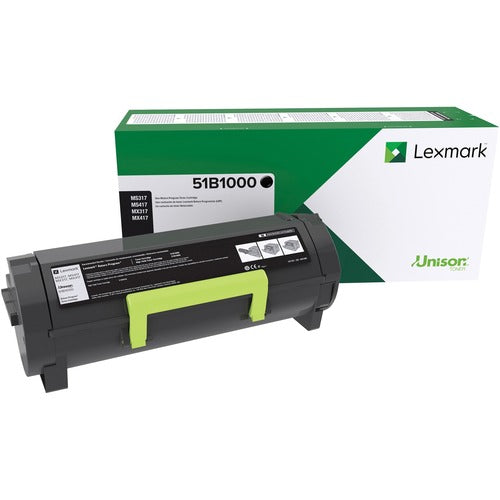 Lexmark LEX51B1000 Original Laser Toner Cartridge - Black - 1 Each