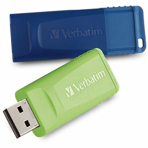 Microban VER99812 64GB Store 'n' Go USB Flash Drive - 2pk - Blue, Green