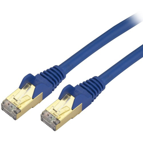StarTech.com STCC6ASPAT2BL Cat6a Ethernet Patch Cable - Shielded (STP) - 2 ft., Blue