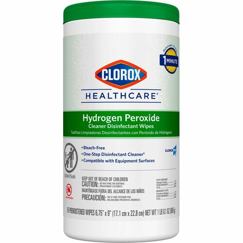 Clorox Healthcare CLO30824 Hydrogen Peroxide Cleaner Disinfectant Wipes