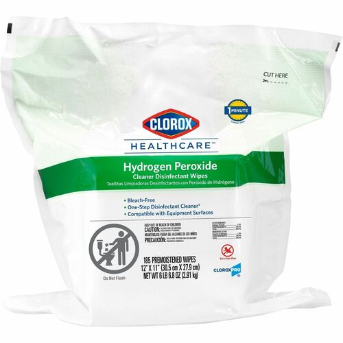 Clorox Healthcare CLO30827 Hydrogen Peroxide Cleaner Disinfectant Wipes Bucket Refill