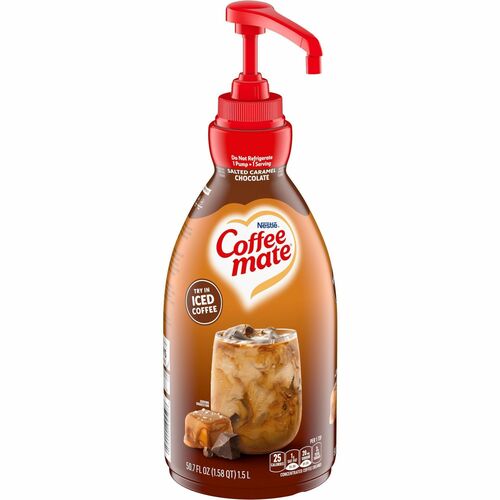 Coffee mate NES79976 Salted Caramel Chocolate Liquid Concentrate Coffee Creamer - Pump Bottle