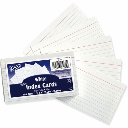 Pacon® PAC5135 Ruled Index Cards