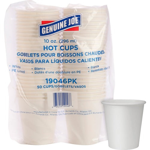 Genuine Joe GJO19046BD 10 oz Disposable Hot Cups
