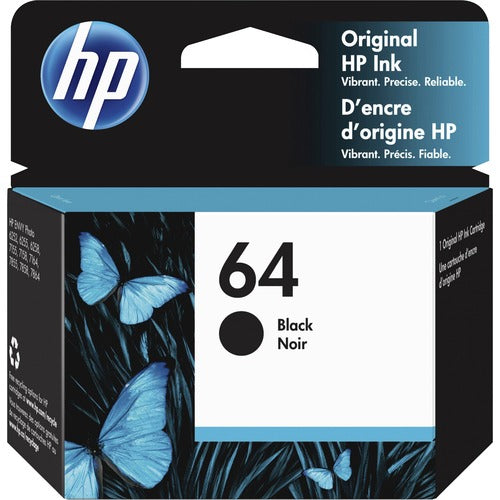 HP HEWN9J90AN 64 (N9J90AN) Original Inkjet Ink Cartridge - Black - 1 Each