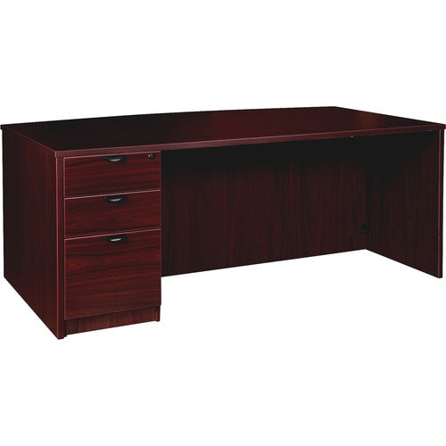Lorell LLRPD4272LSPBMY Prominence 2.0 Bowfront Left-Pedestal Desk