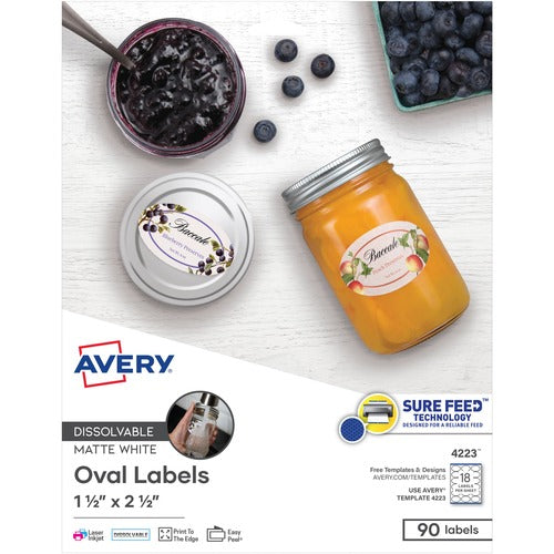 Avery® AVE4223 Avery® Oval Dissolvable Labels