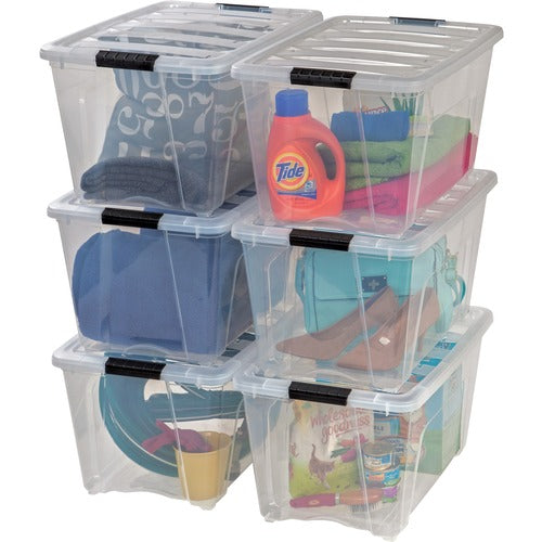 IRIS IRS100245 Stackable Clear Storage Boxes