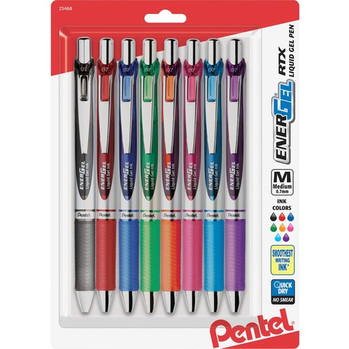 Pentel PENBL77BP8M Liquid Steel Tip Gel Pens