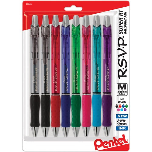 Pentel PENBX480BP8M R.S.V.P. Super RT Retractable Ballpoint Pen