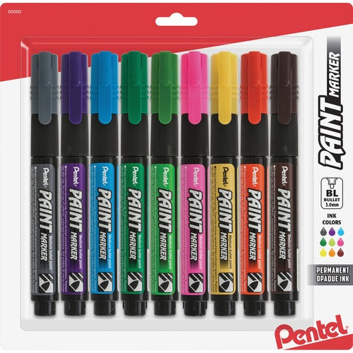 Pentel PENMMP20BP9M Opaque Bullet Tip Paint Markers