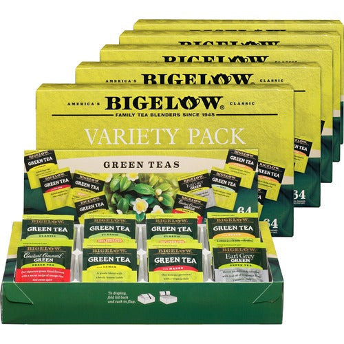 Bigelow BTC30568CT Assorted Flavor Tray Pack Green Tea Bag