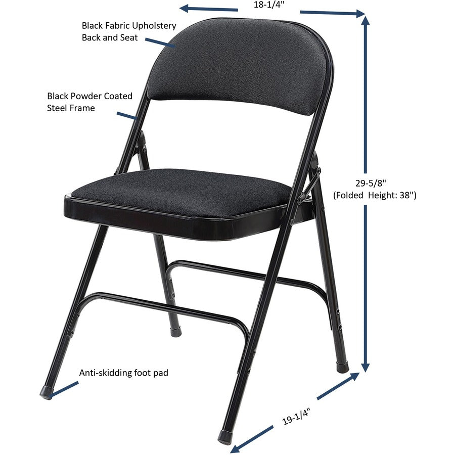 Lorell LLR62532 Padded Folding Chairs