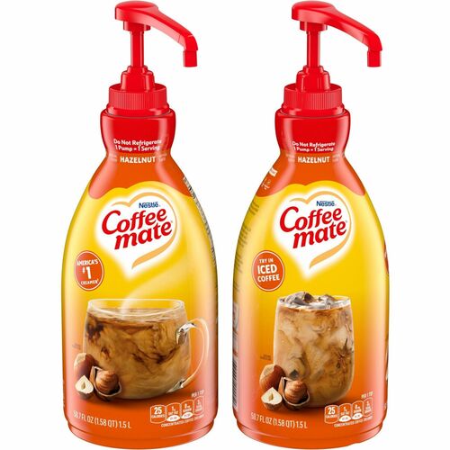 Coffee mate NES31831CT Hazelnut Liquid Concentrate Coffee Creamer - Pump Bottle