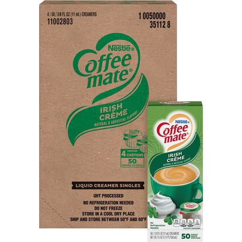 Coffee mate NES35112CT Irish Creme Nondairy Liquid Creamer Singles