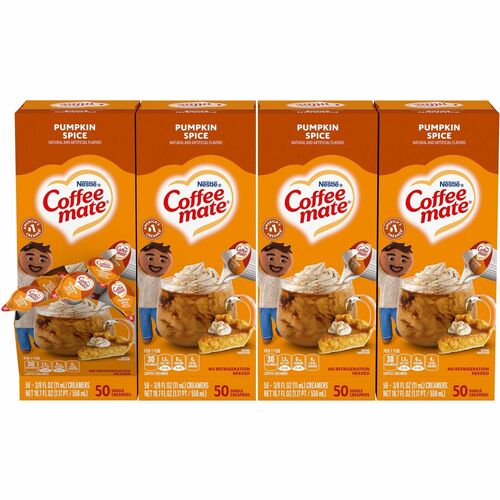 Coffee mate NES75520CT Pumpkin Spice Nondairy Liquid Creamer Singles