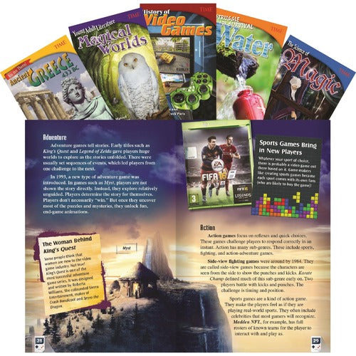 Shell Education SHL25925 TIME Informational Text Grade 6 Set 1, 5-Book Set Printed Book