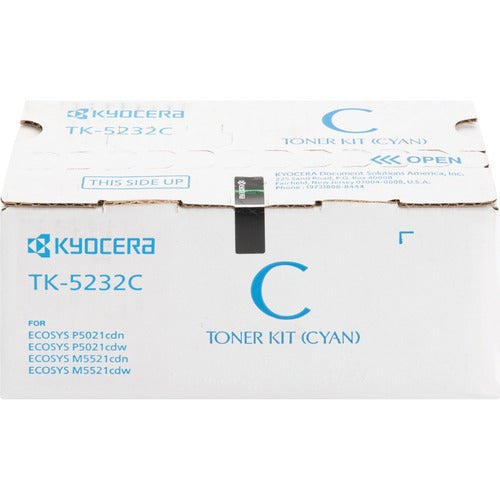Kyocera KYOTK5232C TK-5232C Original High Yield Laser Toner Cartridge - Cyan - 1 Each
