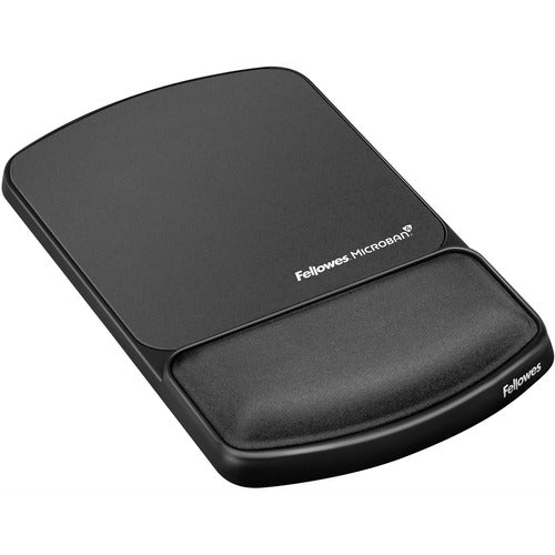 Fellowes FEL9175101 Mouse Pad / Wrist Support With Microban Protection - 0.9" X 6.8" X 10.1" Dimension - Graphite - Polyester, Gel, Lycra - Wear Resistant, Tear Resistant