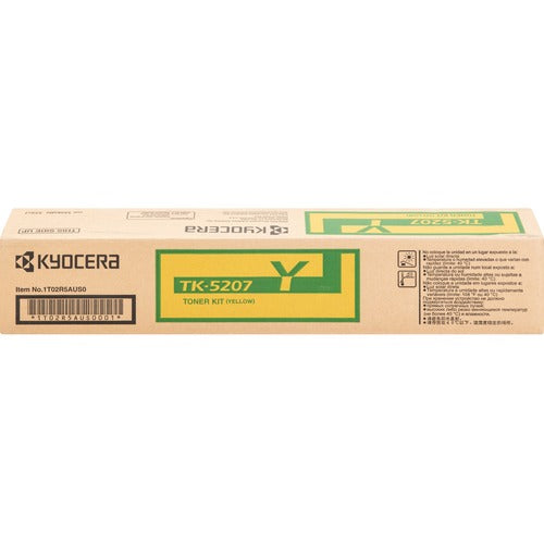 Kyocera KYOTK5207Y TK-5207Y Original Laser Toner Cartridge - Yellow - 1 Each