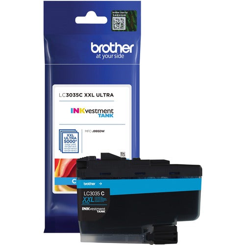 Brother BRTLC3035C INKvestment LC3035C Original Ultra High Yield Inkjet Ink Cartridge - Single Pack - Cyan - 1 Each