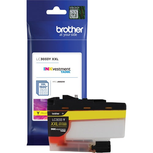 Brother BRTLC3033Y INKvestment LC3033Y Original Inkjet Ink Cartridge - Single Pack - Yellow - 1 Each