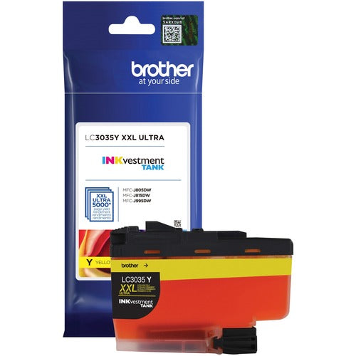 Brother BRTLC3035Y INKvestment LC3035Y Original Ultra High Yield Inkjet Ink Cartridge - Single Pack - Yellow - 1 Each