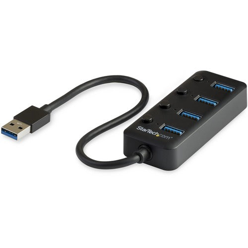 StarTech.com STCHB30A4AIB 4-Port USB 3.0 Hub - 4x USB-A with Individual On/Off Switches