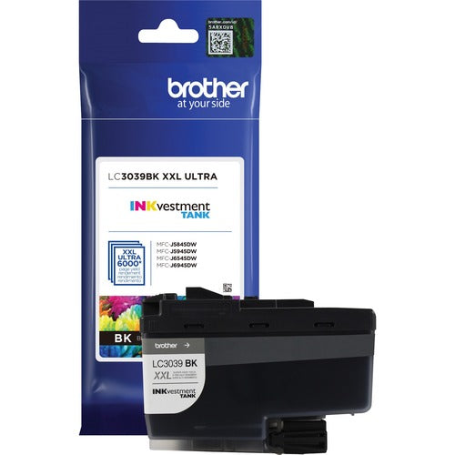 Brother BRTLC3039BK INKvestment LC3039BK Original Ultra High Yield Inkjet Ink Cartridge - Single Pack - Black - 1 Each