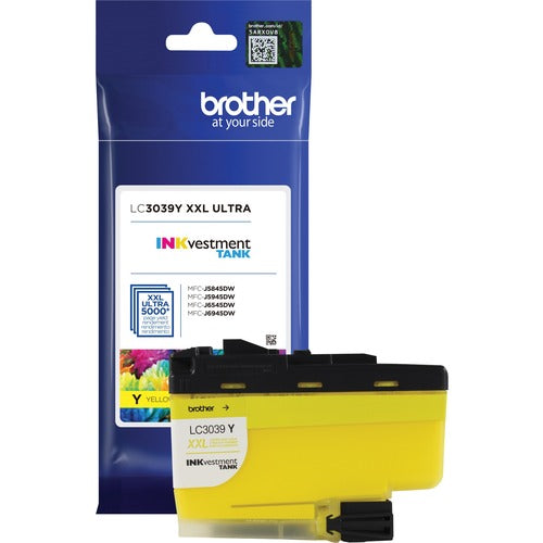 Brother BRTLC3039Y INKvestment LC3039Y Original Ultra High Yield Inkjet Ink Cartridge - Single Pack - Yellow - 1 Each