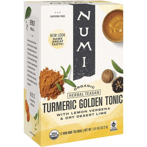 Numi NUM10551 Organic Turmeric Golden Tonic Herbal Tea Bag