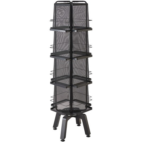 Safco SAF5580BL Onyx Mesh Rotating Magazine Stand