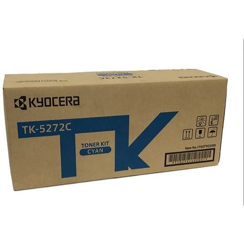 Kyocera KYOTK5272C TK-5272C Original Laser Toner Cartridge - Cyan - 1 Each