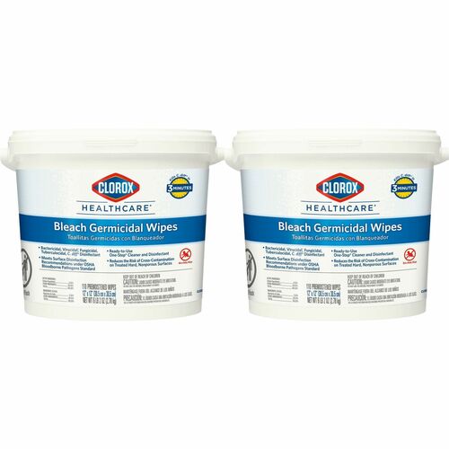 Clorox Healthcare CLO30358PL Bleach Germicidal Wipes Bucket