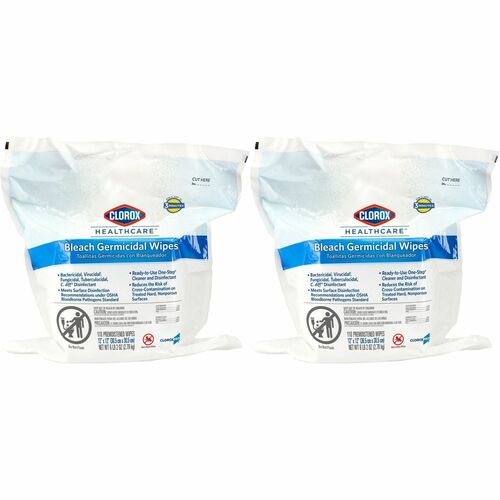 Clorox Healthcare CLO30359PL Bleach Germicidal Wipes Bucket Refill