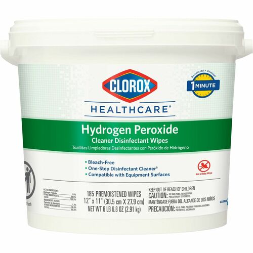Clorox Healthcare CLO30826BD Hydrogen Peroxide Cleaner Disinfectant Wipes