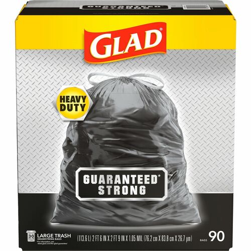 Glad CLO78952BD Strong Large Drawstring Trash Bags