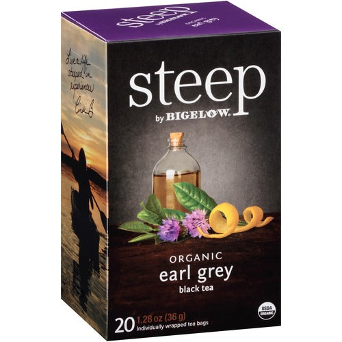 Steep by Bigelow® BTC17700 Organic Earl Grey Black Tea Bag