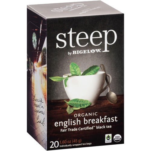 Steep by Bigelow® BTC17701 Organic English Breakfast Black Tea Bag