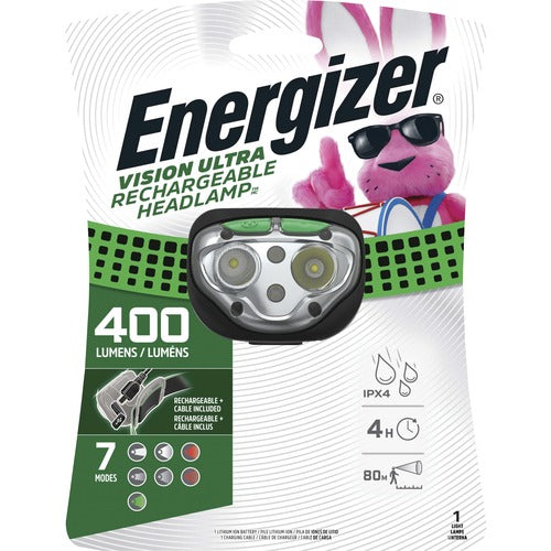 Energizer EVEENHDFRLP Vision Ultra HD Rechargeable Headlamp (Includes USB Charging Cable)