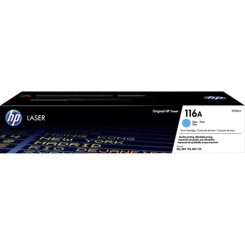 HP HEWW2061A 116A (W2061A) Original Laser Toner Cartridge - Cyan - 1 Each