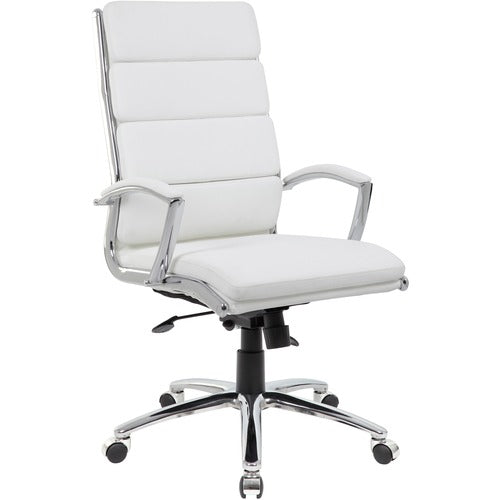 Boss BOPB9471WT Executive CaressoftPlus™ Chair with Metal Chrome Finish