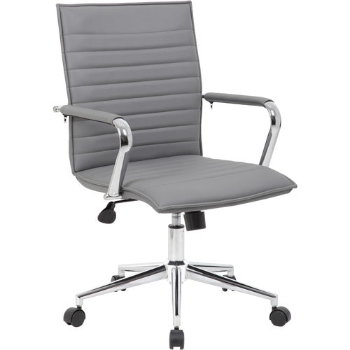 Boss BOPB9533CGY Grey Vinyl Hospitality Chair