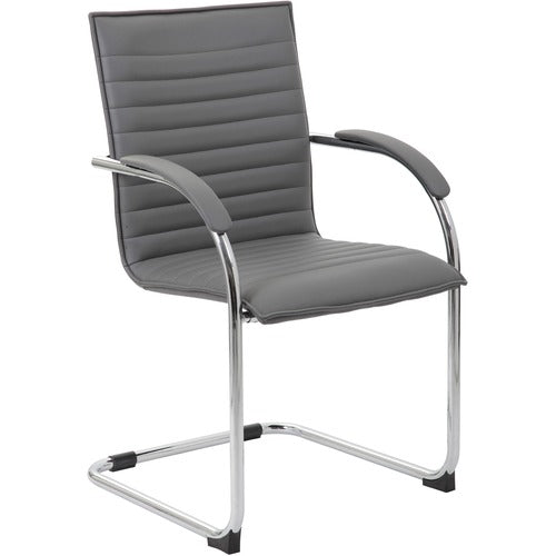 Boss BOPB9536GY2 Chrome Frame Vinyl Side Chairs