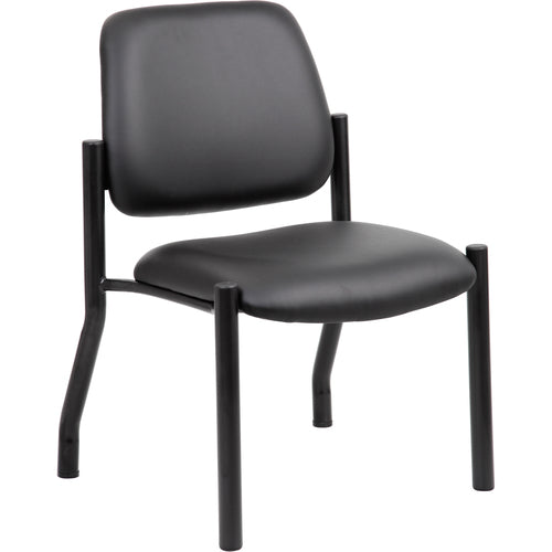 Boss BOPB9595AMBK Antimicrobial Armless Guest Chair, 300 lb. Weight Capacity